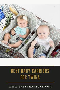 two babies in strollers with the words best baby carriers for twins on them and an image