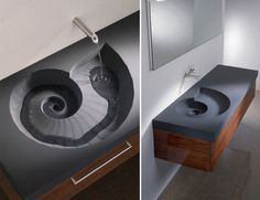 two pictures of the same sink in different positions, one with an open drain and one without