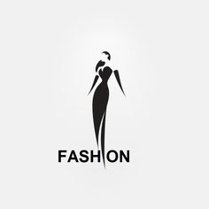 the logo for fashion is shown in black and white, with an image of a woman's body