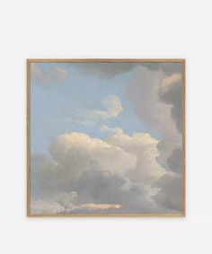 an oil painting of clouds in the sky