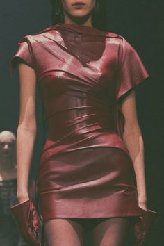 Leather Dress, Fall 2024, Ideas Style, Home Ideas, High Fashion, Style Inspiration, Red, Leather, Quick Saves