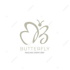 the logo for butterfly tagline every day, which is designed to look like a butterfly