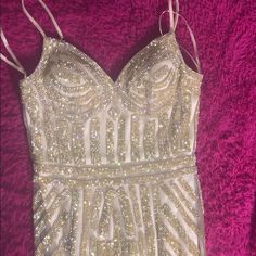 It’s A Champagne And Gold Dress Floor Length, Only Worn Once. Written Checks Are Not Accept To Purchase This Dress. You Must Purchase This Dress Through Poshmark! Thanks In Advance. Gold Dress, Floor Length, Size 16, You Must, Colorful Dresses, Champagne, Checks, Prom Dresses, Prom