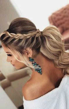 Long Hair 50, Classic Wedding Hair, Wedding Hairstyles Medium Length, Braided Ponytail Hairstyles, Long Hair Wedding Styles, Wedding Hairstyles Half Up Half Down, Penteado Cabelo Curto