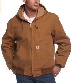 Carhartt Men's Thermal Lined Duck Active Jacket | Christmas And New Year Gifts Duck Jacket, Mens Thermals, Active Hoodie, Carhartt Mens, Mens Big And Tall, Big & Tall, Hoodie Jacket