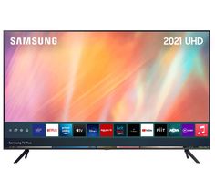 the samsung smart tv is shown in black