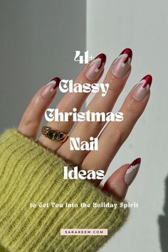 Get inspired with elegant and classy Christmas nail ideas for winter 2024! From minimalist French tips to sparkly holiday nail art, these simple, chic, and trendy designs are perfect for short, oval, and almond nails. Discover cute and easy nail inspo featuring festive reds, whites, greens, and subtle sparkles. These holiday nail designs are your go-to for a stylish and effortless look this season. Save now for the best Christmas nail ideas, winter nail trends, and holiday mani inspo! Classy Christmas, Holiday Nail Art, French Tips, Simple Chic