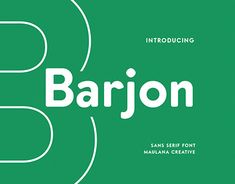 the font and numbers for baron are in white on a green background with black lettering