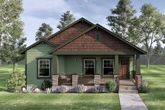 3 Beds, 2 Baths, 1 Stories, 0 Car Garage, 1529 Sq Ft, Craftsman House Plan. Craftsman Cabin, Country Craftsman House, Country Craftsman House Plans, Arched Entry, Rustic Homes, Craftsman Cottage, House Plans 3 Bedroom, Primary Suite, Country Craftsman