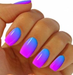 Stunning nail art ideas -- from easy DIY to crazy design ideas -- one week at a time Dominican Nails, Ombre Nail Design, Blue Ombre Nails, Ombre Nail Art Designs, Gel French Manicure, Unghie Sfumate, Her Nails, Nail Art Ombre, Blue Nail