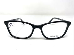 Guess Eyewear GU 2658 001 52-17-135 Black Full Rim Eyeglasses Frame S500. Thank you for checking out our frames!   The item in this listing is being sold for FRAMES ONLY. The item you receive may contain PRESCRIPTION (RX), cracked, scratched, or DEMO lenses.  On all accounts, the lenses will need replacing. NO CASE OR WIPE INCLUDED WITH SALE.  Sizing:  Not sure what size glasses you need? Look at the inner arms of the glasses and you should see 3 numbers.  The number order is as follows:  LENS WIDTH-BRIDGE WIDTH-ARM LENGTH. Sometimes this info is on the nose bridge as well.  If the numbers are worn off you can measure these distances in millimeters. CUSTOMER SATISFACTION We want you to be happy with your purchase!  No one likes a bad online shopping experience, so please let us know if we Guess Glasses Frames Woman, Caviar Eyeglass Frames, Guess Sunglasses Cat Eye, Black Eyeglasses Frames, Ordering Numbers, Nose Bridge, The Numbers, To Be Happy, A Bad