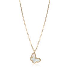 Van Cleef & Arpels Sweet Alhambra Butterfly Mother Of Pearl Necklace In 18k Gold Fashion Necklace / Yellow Gold Van Cleef & Arpels Van Cleef Butterfly, Gold Van Cleef, Van Cleef Necklace, Gold Vans, Van Cleef And Arpels Jewelry, Van Cleef And Arpels, Mother Of Pearl Necklace, Gold Fashion Necklace, Van Cleef Arpels