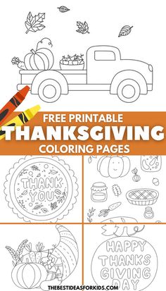 free printable thanksgiving coloring pages for kids to color and share with the whole family