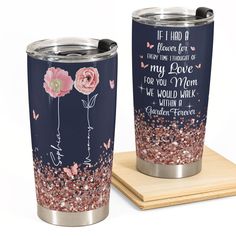 We Would Walk Within A Garden Forever - Personalized Tumbler Cup - Birthday, Mother's Day Gift For Mom, Grandma, Auntie Iced Coffee Tumbler, Birthday Cup, Memorial Stones, Personalized Tumbler, Mom And Grandma, Coffee Tumbler, Personalized Tumblers, Tumbler With Straw, Birth Flowers