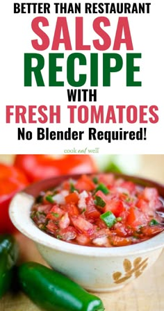 salsa recipe with fresh tomatoes and no blender required