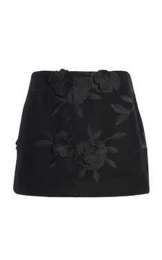 Embroidered Wool Mini Skirt By Elie Saab | Moda Operandi