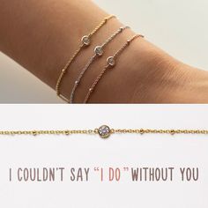 This dainty bracelet is minimal and elegant. Features a sparkly solitaire crystal linked onto an Italian bead chain. Beautifully packaged with our signature box, this will be a gift your bridesmaid will love and want to wear everyday! MEASUREMENTS: ▸ ADJUSTABLE Length: 6.25-7.5in (16-19cm) ▸ Cubic Zirconia Crystal, 4mm MATERIALS: ▸ Available in: .925 Sterling Silver / Gold Vermeil / Rose Gold Vermeil ▸ Hypoallergenic, lead, and nickel free ▸ Handcrafted in NYC Dainty Rose Gold Necklace, Crystal Headband Wedding, Bridesmaid Bracelet Gift, Pearl Bridesmaid Jewelry, Gold Arm Band, Flower Girl Necklace, Rose Gold Bridesmaid, Bride Jewelry Set, Flower Girl Jewelry