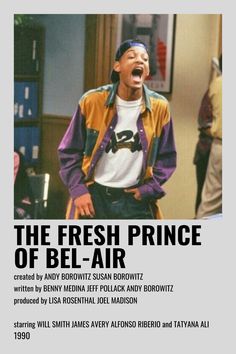 the fresh prince of bel - air movie poster with an image of a man laughing