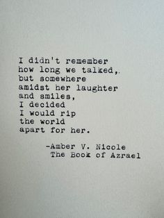 an old typewriter with the words i didn't remember how long we talked, but somewhere