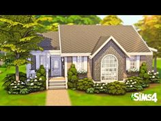 Cute Backyard, Bright Interior, Sims 4 Speed Build, Sims 4 Family, Little House Plans, Sims 4 House Plans, Sims 4 House Building, Sims 4 House Design, Casas The Sims 4