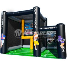 Football Challenge Carnival Ideas, Inflatable Bouncers, Arcade Cabinet, Bag Business, Field Goal, Sports Themed Party, Buy Crystals, Game Time, Fun Events