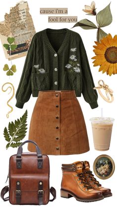 Girls Spring Outfits, Look Grunge, Academia Outfits, Mode Hippie, Inspiration Tattoos, Cottagecore Outfits, Mode Boho, Elegante Casual