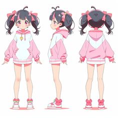 Female Character Sheet, Blender Character Design, Manga Drawing Books, Stylized Character, Character Turnaround, Character Template, Character Model Sheet, Waifu Material, Model Sheet