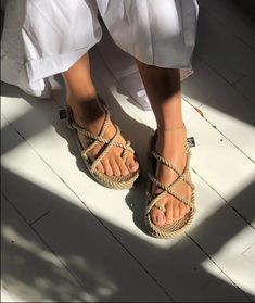 Rope Shoes, Rope Sandals Outfit, Ugg Sandals Outfit, Nomadic State Of Mind Sandals, Ugg Sandals, Rope Sandals, Fashion Shoes Sandals, Sandals Outfit