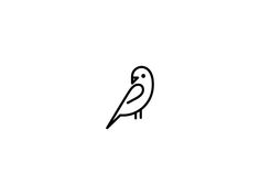 a black and white line drawing of a bird