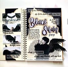 an open notebook with black and white images on it, including the words'do your best