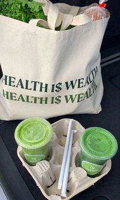 Health is wealth bag & green juice, that girl routine, eating healthy, food, aesthetic, vogue, lifestyle, healthy, fitness,workout 75 Soft, Summer Vision, Vision Board Photos, Makanan Diet, Vision Board Manifestation, Think Food, Healthy Girl, Healthy Lifestyle Inspiration