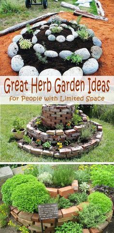 the garden has been made with bricks and stones, so it is easy to build