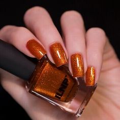 ILNP Pumpkin Patch - Vivid Burnt Orange Shimmer Nail Polish | eBay Finger Nail Polish, Ilnp Nail Polish, Brown Nail Polish, Fall Nail Art