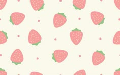 a pattern with strawberries on a white background