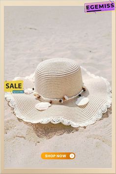 Boho Seashell Trim Handwoven Straw Hat Beach Vacation Ethnic Accessories Straw Hat Beach, Straw Hat, Beach Style, Beach Vacation, Sea Shells, Straw, Hand Weaving, Trim, Boutique