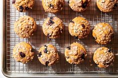 freshly baked muffins on a cooling rack ready to go into the freezer