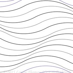 a quilting pattern with wavy lines in the middle and one line at the bottom