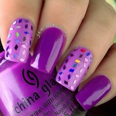 ✝☮✿★ NAILS ✝☯★☮ Easy Nail Art Designs, August Nails, Purple Acrylic Nails, Manicure Colors, Purple Nail Polish, Purple Nail, Simple Nail Art Designs, Nails Polish