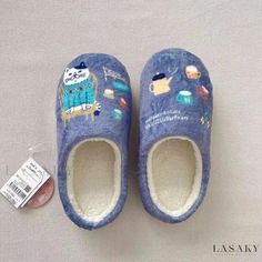 Lasaky - Flannel Cartoon Casual Cat Indoor Slippers - Silent and Warm Fun Slippers, Cat Slippers, Cat Home, Home Slippers, Shoe Sole, Fat Cat, Warm Slippers, Low Heel Shoes, Fat Cats