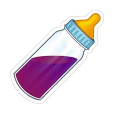 a purple liquid in a glass bottle sticker