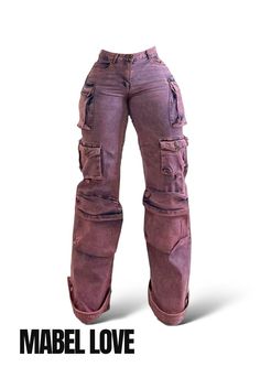 Vintage-Inspired Purple Acid Wash Cargo Denim | Mabel Love Co Platform Shoes Sandals, Dark Academia Fashion, Denim Cargo Pants, Baby Tees Y2k, 19th Birthday, Denim Cargo, Skirt Y2k, Y2k Baby Tee, Jeans Cargo