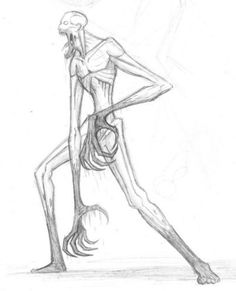 a drawing of a skeleton holding a ball in its hand and standing on one leg