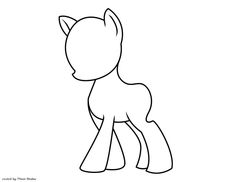 the outline of a pony that looks like it's looking to be in the same direction