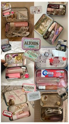 Tin Box Aesthetic, Cajas Aesthetic, Altoids Tin Wallet, Thrifted Gift Ideas