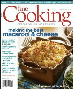 the cover of cooking magazine with food in dishes and vegetables on it's cover