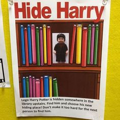 a poster on the wall that says hide harry