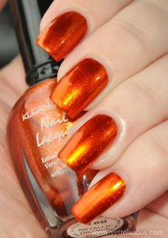 Fingernail Colors, Orange Toe Nails, Nail Paint Shades, Metallic Orange, Chrome Nail Powder, Nice Nails, Wedding Nail, Really Cute Nails