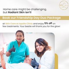 Celebrate Friendship Day with a luxurious treat for you and your BFF at Skin Care at Apollo Clinic. Our Friendship Day Duo Package is your ticket to glowing skin and a special 5% off on all treatments. Let us handle the skincare so you can focus on enjoying the day together. 🌺💖 Secure your spots and glow up together! 📅 Book now at +91-9085645000 #FriendshipGlow #SkinCareDeal #ApolloClinic #BestiePamper #RadiantSkin #SkinCareAtApolloClinic #Guwahati #Assam Friendship Day, Our Friendship, Radiant Skin, Home Care, Glowing Skin, The Day, Packaging