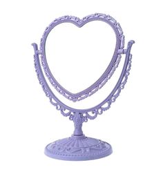 PRICES MAY VARY. Using straw and mirror material, double-sided available, mirror clear without deformation. The mirror is easy to assemble and shows a clean reflection. This would make this an ideal gift. Beautiful carving shape, plastic material, light and portable. The mirror is removable and easy to carry. Double-sided heart-shaped makeup mirror is of high quality, fine workmanship, beautiful and practical. Optional 360 degree rotation, in different scenes, can tilt any Angle and switch diffe Princess Mirror, Peach Makeup, Make Up Mirror, Double Sided Mirror, Dressing Mirror, Cosmetic Mirror, Makeup Mirrors, Bow Accessories, Bedroom Mirror