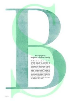 the letter b is shown in green and white